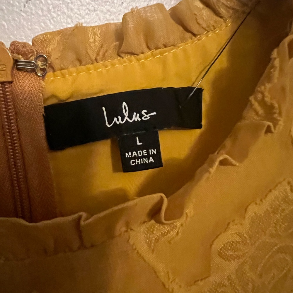 Lulu's Yellow Ruffled Tiered Mini Sundress - Picture 2 of 6